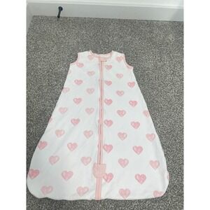 Mama Cheetah Baby Wearable Blanket 1.0 TOG Cotton Swaddle Sleeping Sack Hearts.